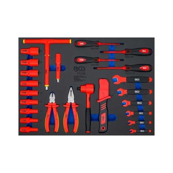 Insert de servante dâ€™atelier 3/3 : Jeu de douilles VDE 10 mm 3/8" 26 piÃ¨ces