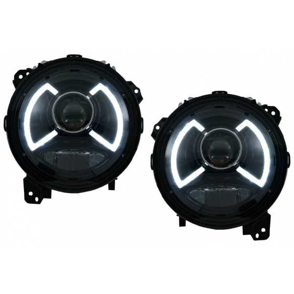 Phares Full LED pour Jeep Wrangler IV JL JLU 2018+ Barre lumineuse