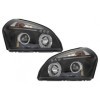 Phares Angel Eyes Dual Halo Jantes pour Hyundai Tucson 04-10 Clignotant Noir