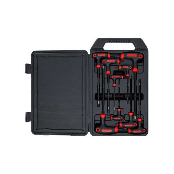Tournevis avec poignÃ©e en T Profil en T pour Torx avec perÃ§age frontal T10 T50 9 piÃ¨ces