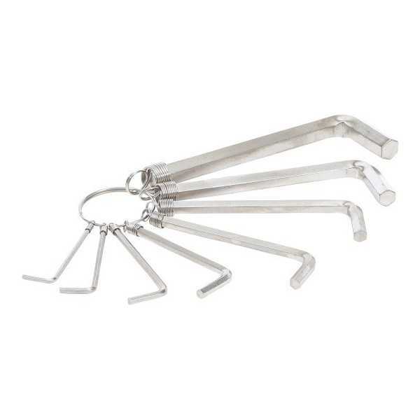 Jeu de clÃ©s allen six pans intÃ©rieurs 2 10 mm 8 piÃ¨ces