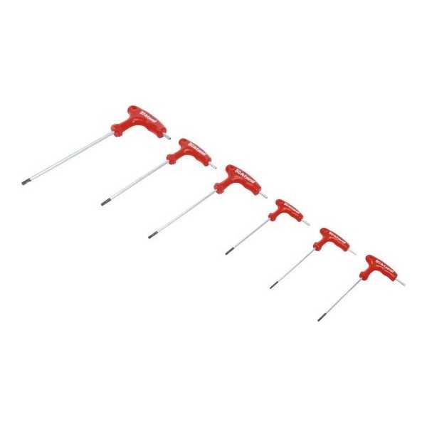 Tournevis avec poignÃ©e en T profil en T pour Torx avec perÃ§age frontal T10 T40 6 piÃ¨ces