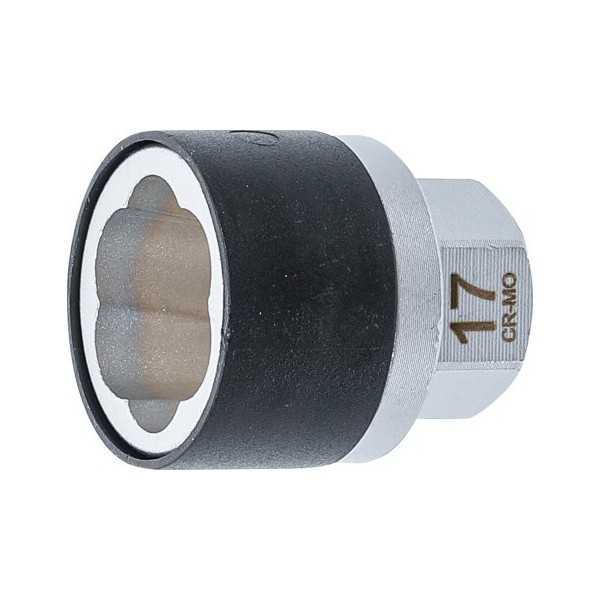 Douille spiralÃ©e/extracteur de vis Empreinte six pans mÃ¢le 17 mm 17 mm