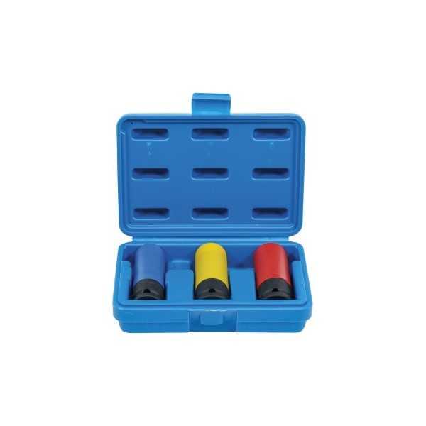 Douilles Ã  choc avec protection ulra fin 12 5 mm 1/2" 17/19/21 mm 3 piÃ¨ces