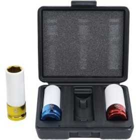 Jeu de douilles de puissance avec protection 12 5 mm 1/2" 17 / 19 / 21 mm 3 piÃ¨ces