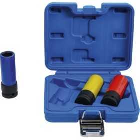 Jeu de douilles de puissance avec protection 12 5 mm 1/2" 17 / 19 / 21 mm 3 piÃ¨ces