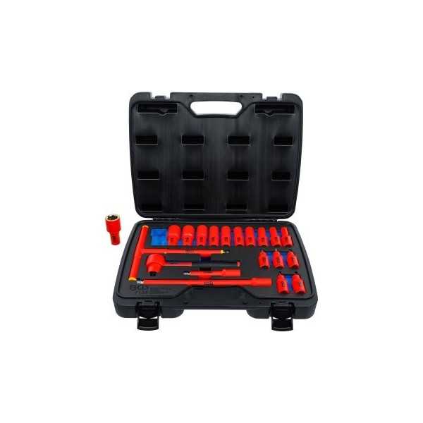 Jeu de douilles Ã  embouts et de douilles conformes VDE 10 mm 3/8" 20 piÃ¨ces