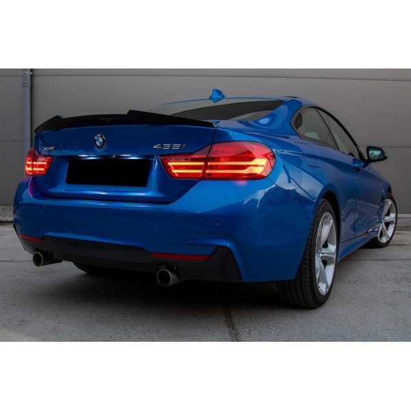 Aileron coffre pour BMW Série 4 Coupé F32 2013+ M4 CSL Look Noir ma...