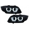 3D Angel Eyes LED DRL XÃ©non Phares pour BMW 3 E90 E91 LCI 2008-2011 Noir