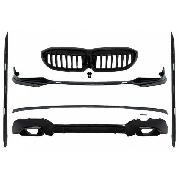 Kit Carrosserie Spoiler Calandre pour BMW 3 G20 G21 18+ M340i Look Noir Ã‰chappement Conseils