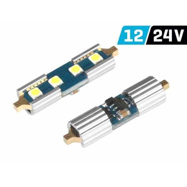 Lampe VISION Festoon SV8.5 36mm 12   24V 4x 3030 LED SMD