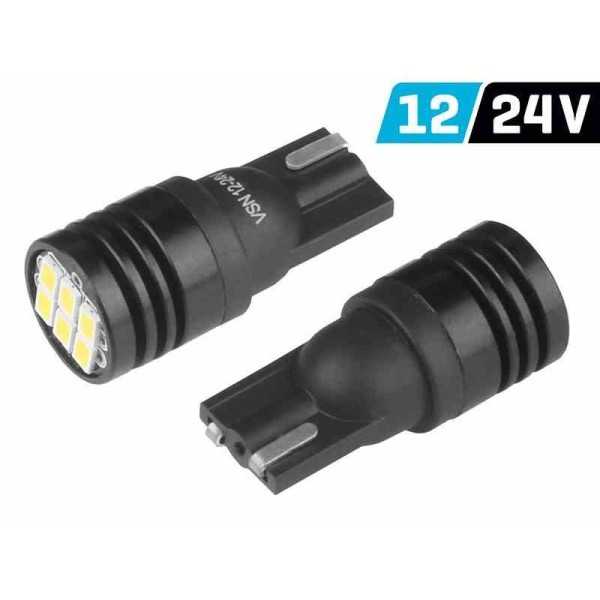 VISION W5W (T10) 12   24V 6x 3020 SMD Ampoule LED Ultra Bright