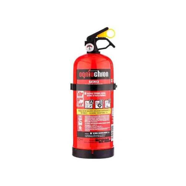 Extincteur à poudre ABC 2 kg avec manomètre et cintre |  | Extincteur