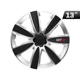 Enjoliveur 13 Pouces GTX noir de carbone  argent  1 pc.