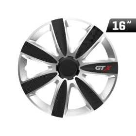 Enjoliveur 16 Pouces GTX noir de carbone  argent 1 pc.