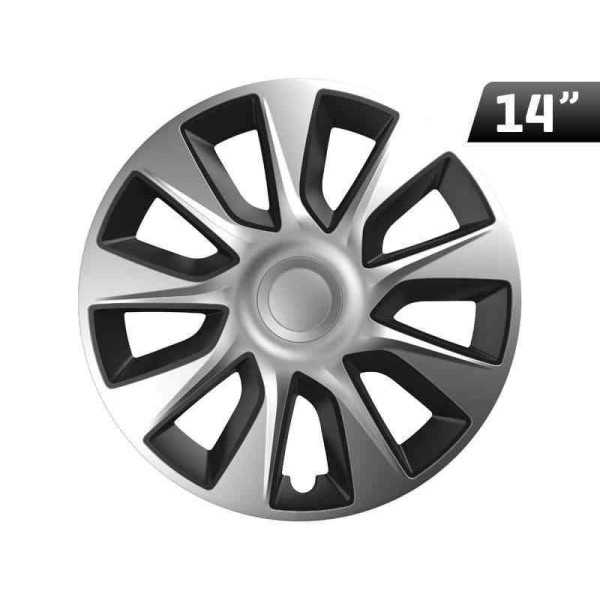 Enjoliveur Stratos argent   noir 14 Pouces  1 pc.