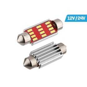 Lampe VISION Festoon SV8.5 41mm 12   24V 12x 4014 SMD LED