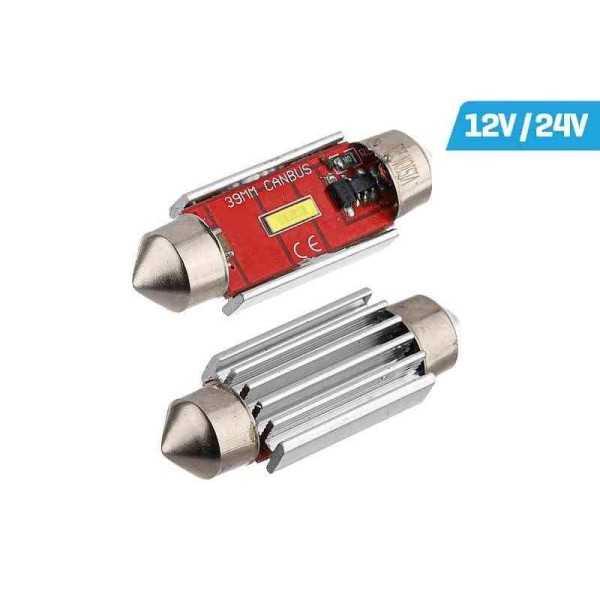 Ampoule VISION Festoon SV8.5 39mm 12   24V 1x 1860 LED SMD