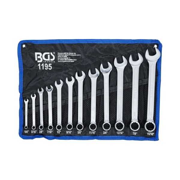 Jeu de clÃ©s mixtes en pouce 1/4" 15/16" 12 piÃ¨ces