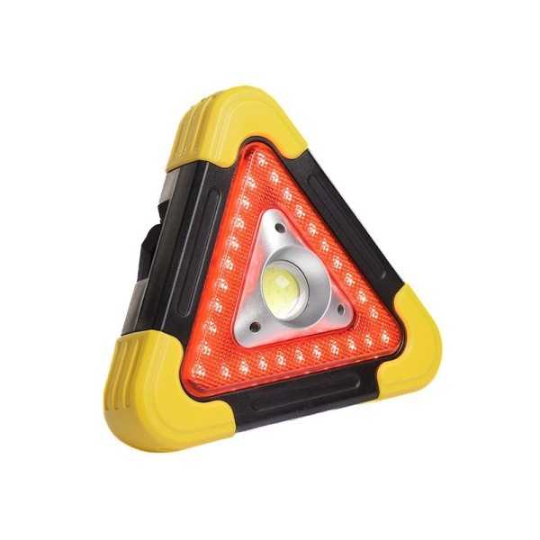 Triangle d'avertissement à LED solaire avec lampe COB |  | Triangle...