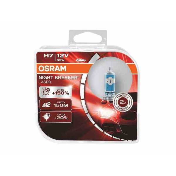Phare halogÃ¨ne OSRAM NIGHT BREAKER LASER H7 Auto-Moto 64210NL-HCB 12V Duobox 55W (2 piÃ¨ces)