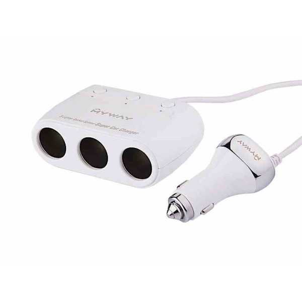 RÃ©partiteur allume cigare triple MAWAY 12 24V avec interrupteurs   2x USB QC3.0   2x USB 3.6A