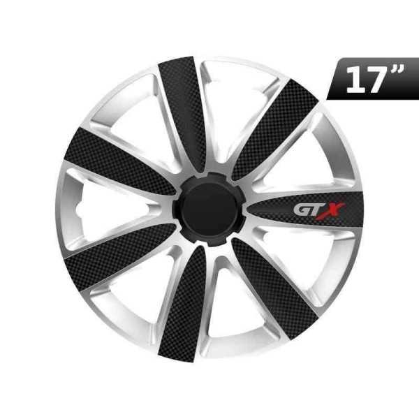 Enjoliveur 17 Pouces GTX noir de carbone argent  1 pc.