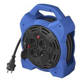 Enrouleur Ã©lectrique Schuko quadruple prise 15M 3x1