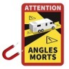 Sticker magnÃ©tique Attention Angles Morts! camping-car