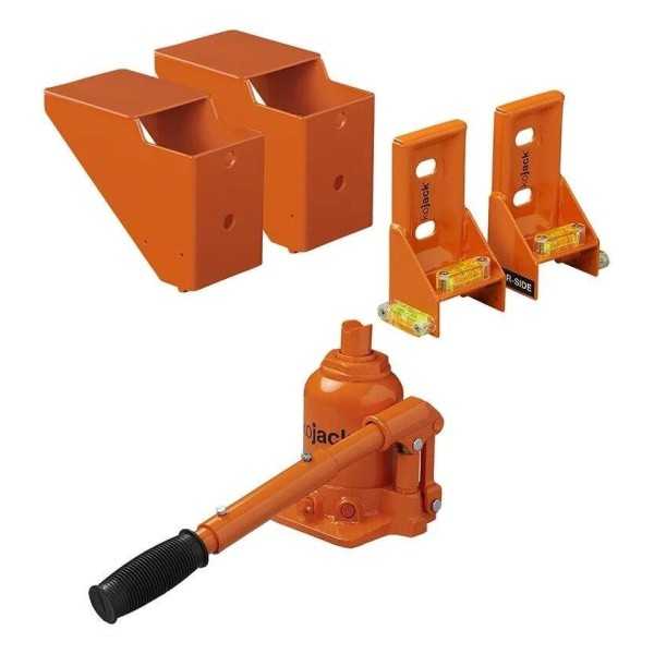 cric hydraulique caravane avec niveau Ã  bulle pour double essieux