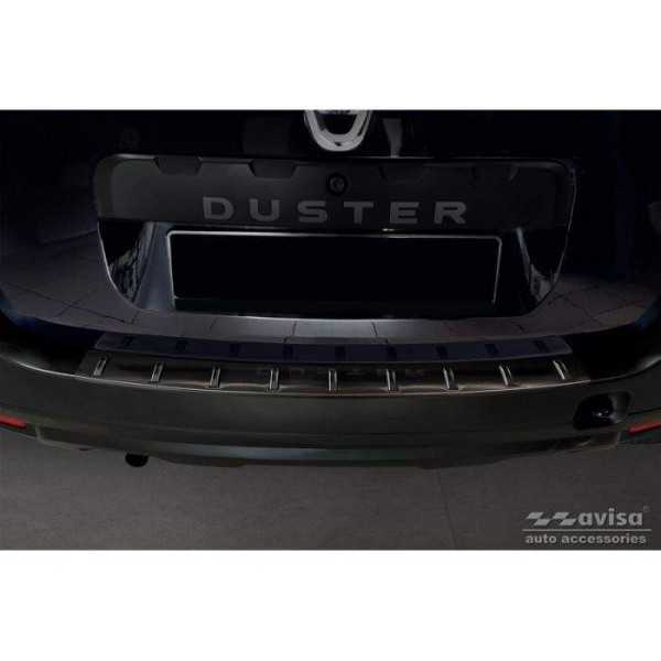 Protection de seuil arrière inox noir sur mesure pour Dacia Duster ...