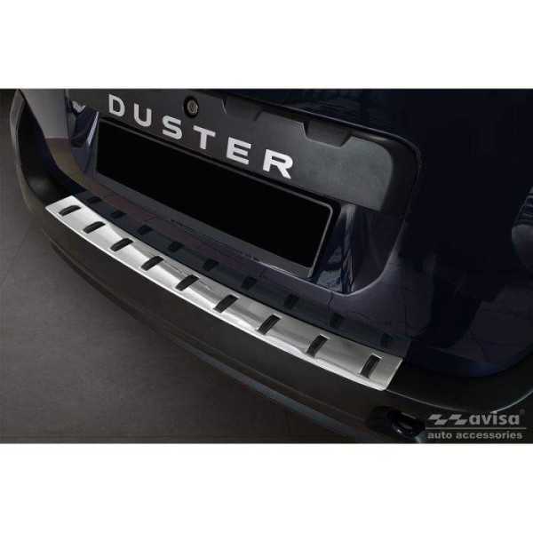 Protection de seuil arrière inox sur mesure pour Dacia Duster 2010-...