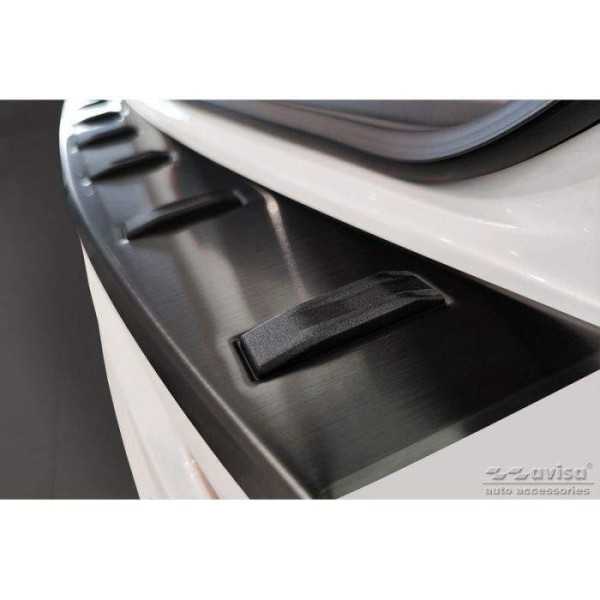 Protection de seuil arrière inox noir sur mesure pour Peugeot 308 S...