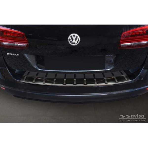 Protection de seuil arrière inox noir sur mesure pour Volkswagen Sh...