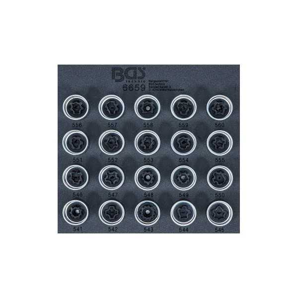 Insert de servante d'atelier 1/6 : Jeu dâ€™outils de rÃ©glage pour Ã©crous de jantes pour VAG 20 piÃ¨ces