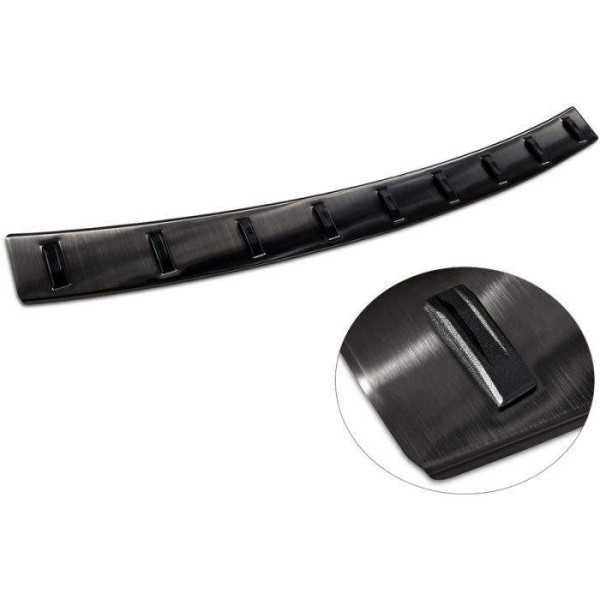 Protection de seuil arriÃ¨re inox noir sur mesure pour Skoda Octavia III Combi Facelift 2017-2020 'STRONG EDITION'