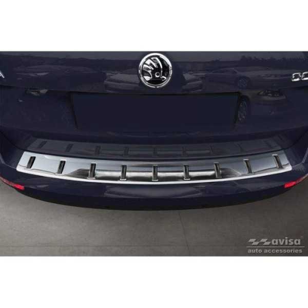 Protection de seuil arrière inox sur mesure pour Skoda Octavia III ...