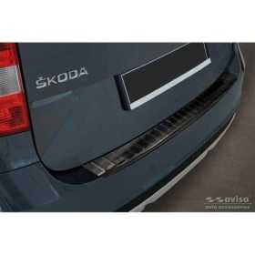 Protection de seuil arrière inox Noir sur mesure pour Skoda Yeti 4x...