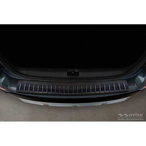 Protection de seuil arrière inox Noir sur mesure pour Skoda Yeti 4x...