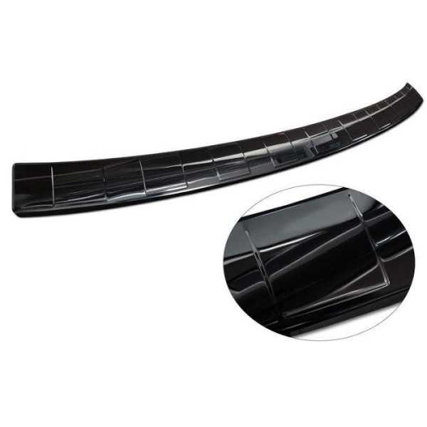 Protection de seuil arriÃ¨re inox Noir-ChromÃ© sur mesure pour Ford Kuga III ST-Line/Hybrid/Vignale 2019- 'Ribs'