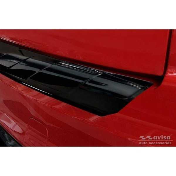 Protection de seuil arrière inox Noir-Chromé sur mesure pour Ford K...