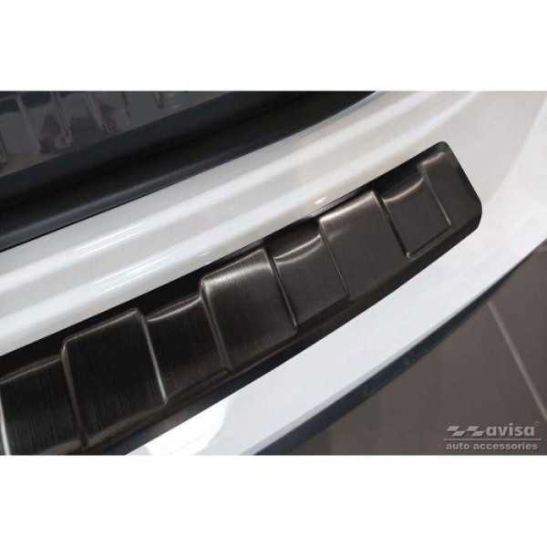 Protection de seuil arrière inox Noir sur mesure pour Audi Q3 II 20...