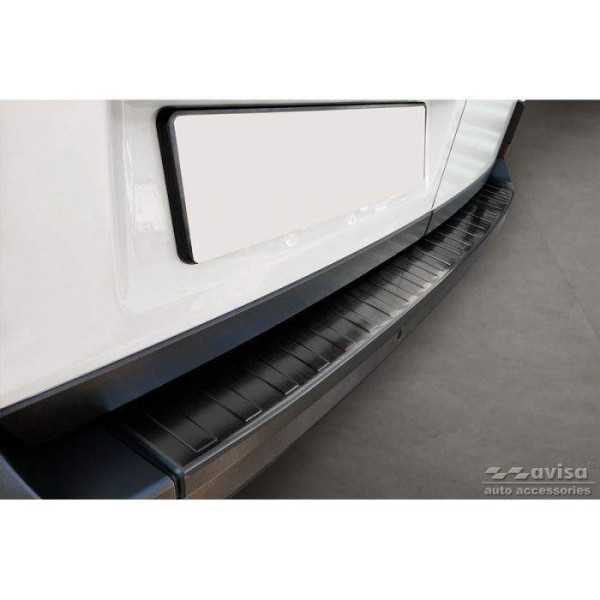 Protection de seuil arriÃ¨re inox noir sur mesure pour Volkswagen Crafter & MAN TGE 2017- 'Ribs' ('XL'-version)