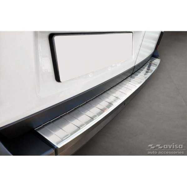 Protection de seuil arriÃ¨re inox sur mesure pour Volkswagen Crafter & MAN TGE 2017- 'Ribs' ('XL'-version)
