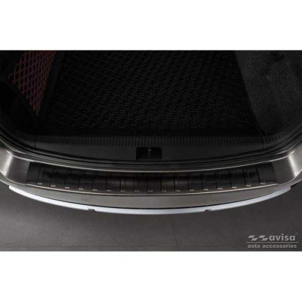 Protection de seuil arrière inox noir sur mesure pour Skoda Octavia...