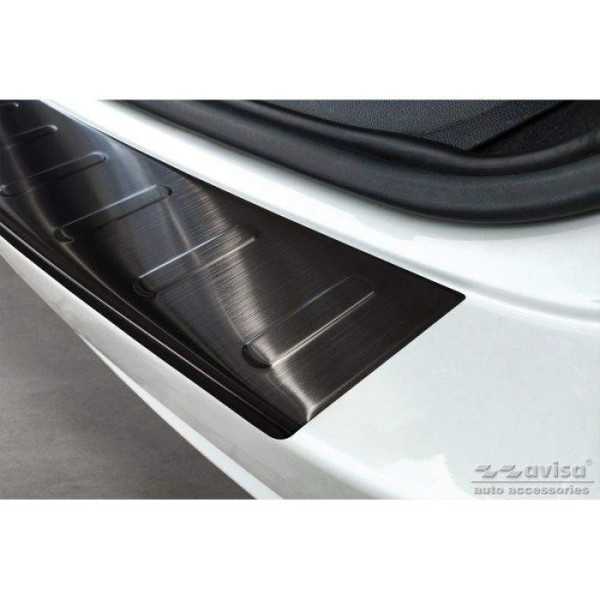 Protection de seuil arrière inox noir sur mesure pour Renault Lagun...