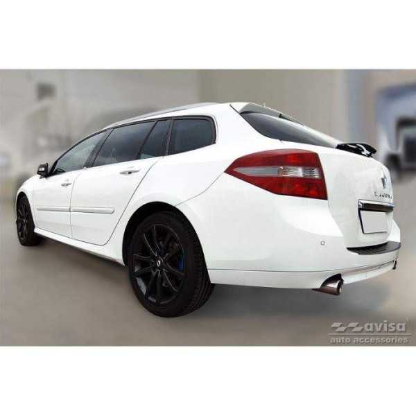 Protection de seuil arrière inox noir sur mesure pour Renault Lagun...