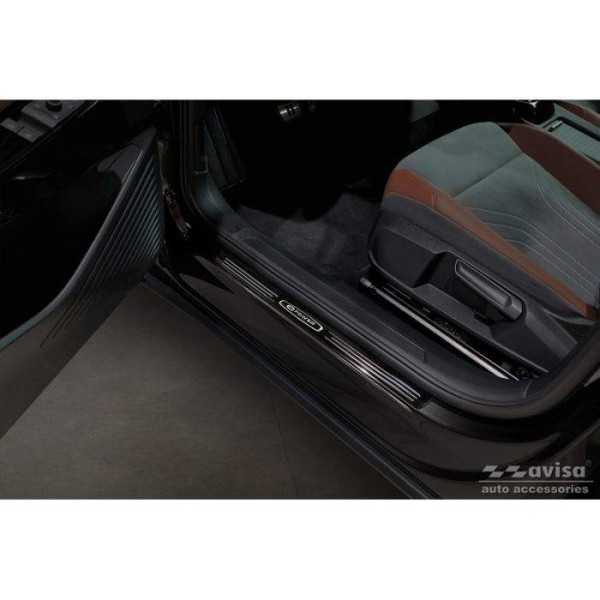 Seuils de portes inoxydable noir sur mesure pour Volkswagen ID.4 20...