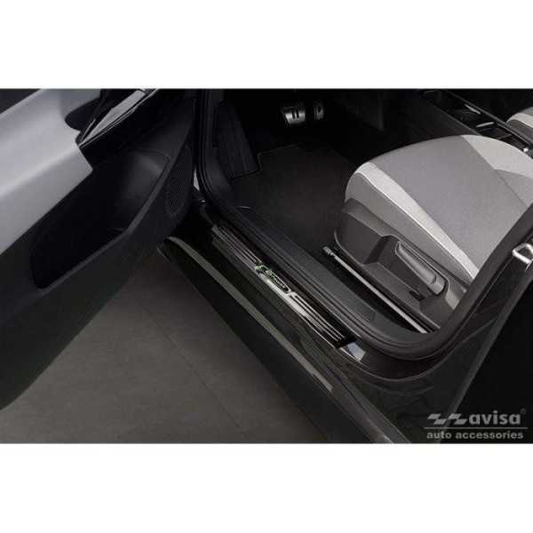 Seuils de portes inoxydable noir sur mesure pour Volkswagen ID.3 20...