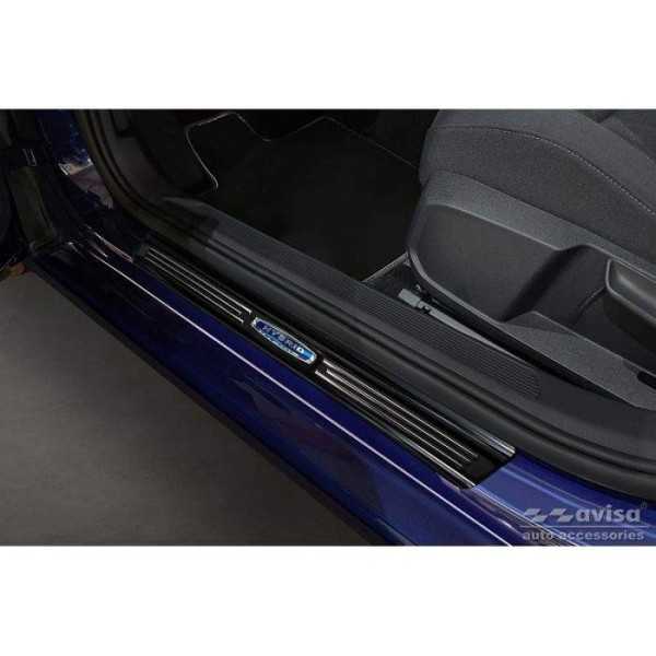 Seuils de portes inoxydable noir sur mesure pour Volkswagen Golf VI...